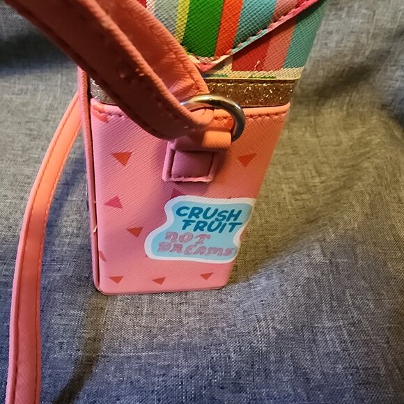 Lily Bloom Juice Box Totally Tropical Pink Mini Crossbody Purse - Picture 6 of 12